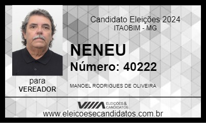 Candidato NENEU 2024 - ITAOBIM - Eleições