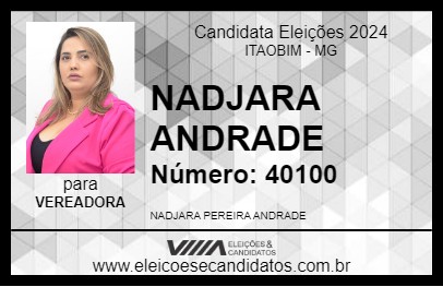 Candidato NADJARA ANDRADE 2024 - ITAOBIM - Eleições