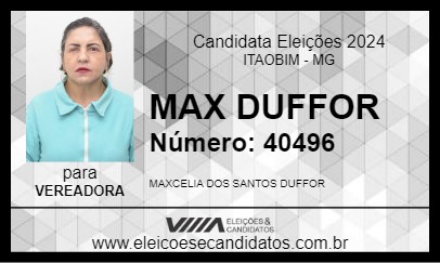 Candidato MAX DUFFOR 2024 - ITAOBIM - Eleições