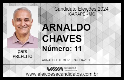 Candidato ARNALDO CHAVES 2024 - IGARAPÉ - Eleições