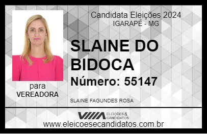 Candidato SLAINE DO BIDOCA 2024 - IGARAPÉ - Eleições