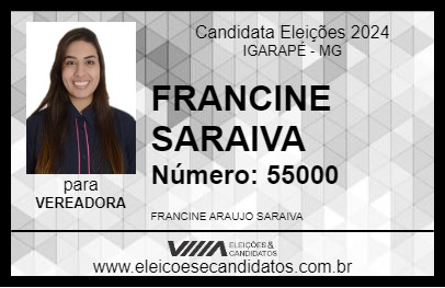 Candidato FRANCINE SARAIVA 2024 - IGARAPÉ - Eleições