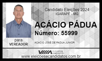 Candidato ACÁCIO PÁDUA 2024 - IGARAPÉ - Eleições