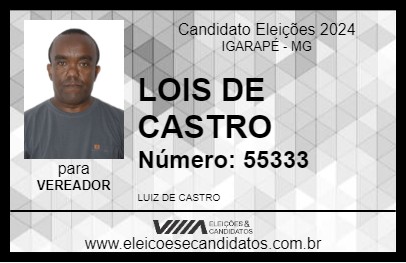 Candidato LOIS DE CASTRO 2024 - IGARAPÉ - Eleições