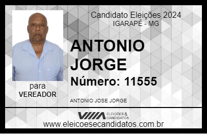 Candidato ANTONIO JORGE 2024 - IGARAPÉ - Eleições