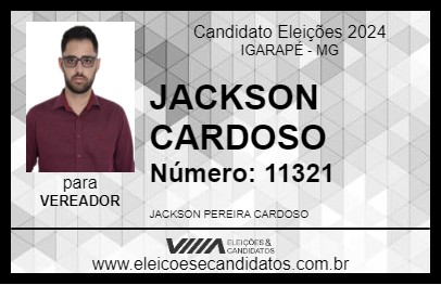 Candidato JACKSON CARDOSO 2024 - IGARAPÉ - Eleições