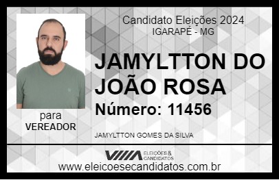 Candidato JAMYLTTON DO JOÃO ROSA 2024 - IGARAPÉ - Eleições