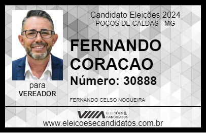 Candidato FERNANDO CORACAO 2024 - POÇOS DE CALDAS - Eleições