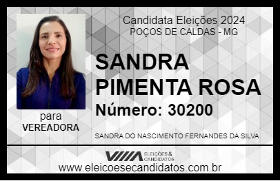 Candidato SANDRA PIMENTA ROSA 2024 - POÇOS DE CALDAS - Eleições