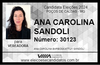 Candidato ANA CAROLINA SANDOLI 2024 - POÇOS DE CALDAS - Eleições