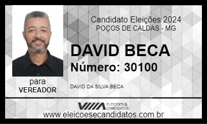 Candidato DAVID BECA 2024 - POÇOS DE CALDAS - Eleições