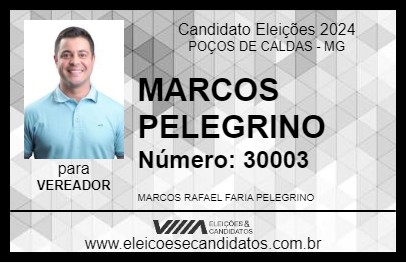 Candidato MARCOS PELEGRINO 2024 - POÇOS DE CALDAS - Eleições