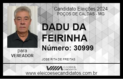 Candidato DADU DA FEIRINHA 2024 - POÇOS DE CALDAS - Eleições