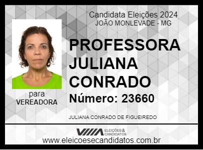 Candidato PROFESSORA JULIANA CONRADO 2024 - JOÃO MONLEVADE - Eleições