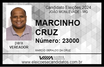 Candidato MARCINHO CRUZ 2024 - JOÃO MONLEVADE - Eleições