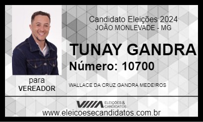 Candidato TUNAY GANDRA 2024 - JOÃO MONLEVADE - Eleições