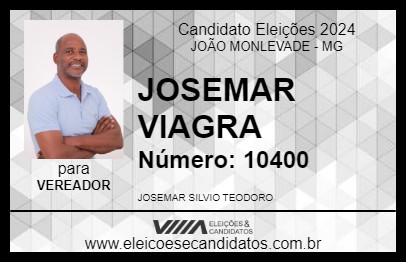 Candidato JOSEMAR VIAGRA 2024 - JOÃO MONLEVADE - Eleições