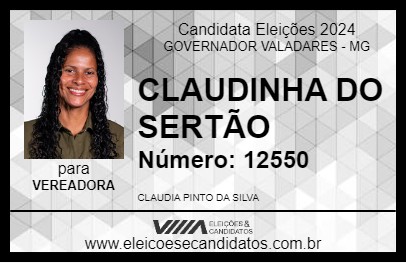 Candidato CLAUDINHA DO SERTÃO 2024 - GOVERNADOR VALADARES - Eleições