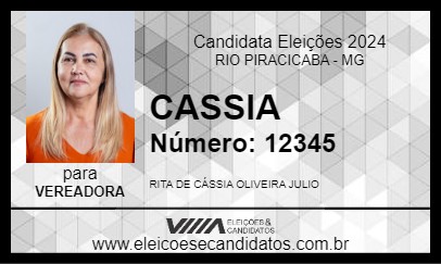 Candidato CASSIA 2024 - RIO PIRACICABA - Eleições