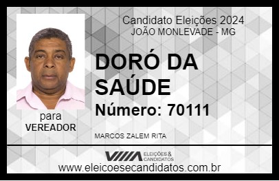 Candidato DORÓ DA SAÚDE 2024 - JOÃO MONLEVADE - Eleições