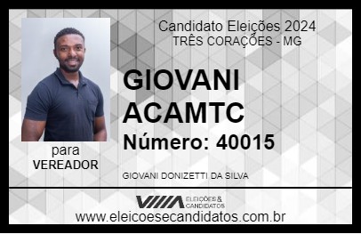 Candidato GIOVANI ACAMTC 2024 - TRÊS CORAÇÕES - Eleições