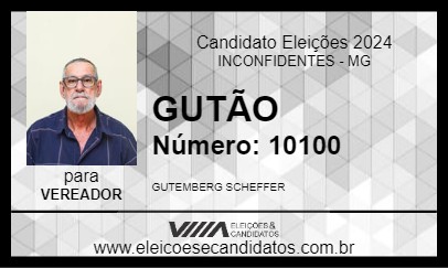 Candidato GUTÃO 2024 - INCONFIDENTES - Eleições