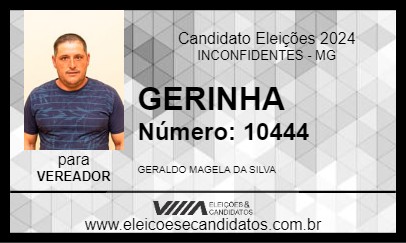 Candidato GERINHA 2024 - INCONFIDENTES - Eleições