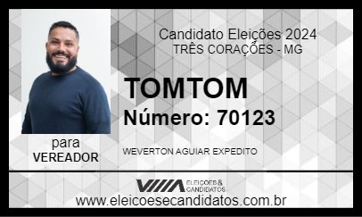 Candidato TOMTOM 2024 - TRÊS CORAÇÕES - Eleições