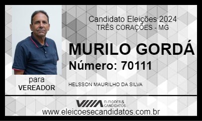 Candidato MURILO GORDÁ 2024 - TRÊS CORAÇÕES - Eleições