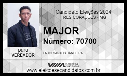 Candidato MAJOR 2024 - TRÊS CORAÇÕES - Eleições