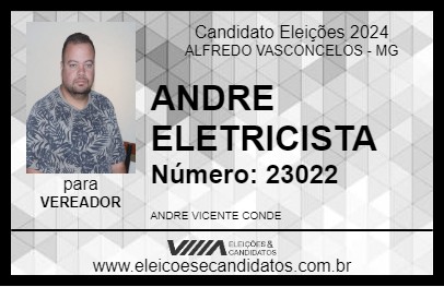 Candidato ANDRE ELETRICISTA 2024 - ALFREDO VASCONCELOS - Eleições