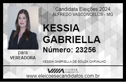 Candidato KESSIA GABRIELLA 2024 - ALFREDO VASCONCELOS - Eleições