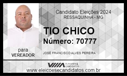 Candidato TIO CHICO 2024 - RESSAQUINHA - Eleições