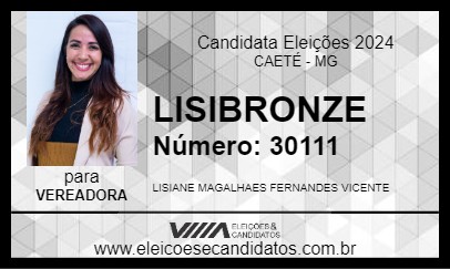 Candidato LISIBRONZE 2024 - CAETÉ - Eleições