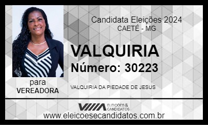 Candidato VALQUIRIA 2024 - CAETÉ - Eleições