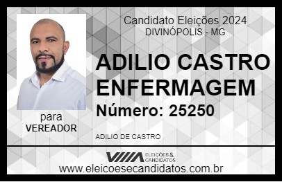 Candidato ADILIO CASTRO ENFERMAGEM 2024 - DIVINÓPOLIS - Eleições