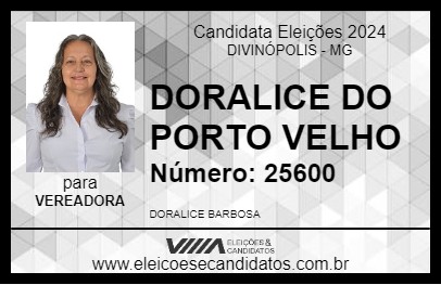 Candidato DORALICE DO PORTO VELHO 2024 - DIVINÓPOLIS - Eleições