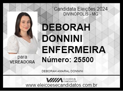 Candidato DEBORAH DONNINI ENFERMEIRA 2024 - DIVINÓPOLIS - Eleições