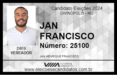 Candidato JAN FRANCISCO 2024 - DIVINÓPOLIS - Eleições