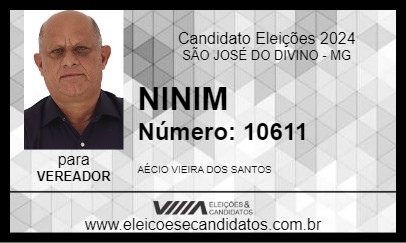 Candidato NINIM 2024 - SÃO JOSÉ DO DIVINO - Eleições