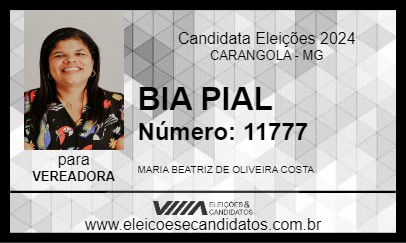 Candidato BIA PIAL 2024 - CARANGOLA - Eleições