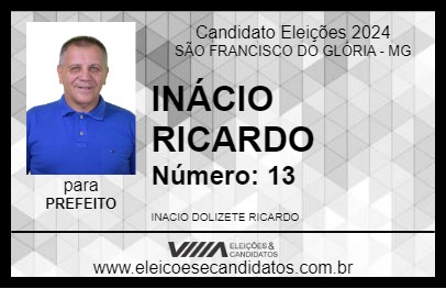 Candidato INÁCIO RICARDO 2024 - SÃO FRANCISCO DO GLÓRIA - Eleições