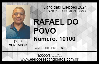 Candidato RAFAEL DO POVO 2024 - FRANCISCO DUMONT - Eleições