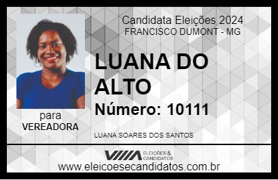 Candidato LUANA DO ALTO 2024 - FRANCISCO DUMONT - Eleições