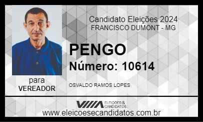 Candidato PENGO 2024 - FRANCISCO DUMONT - Eleições