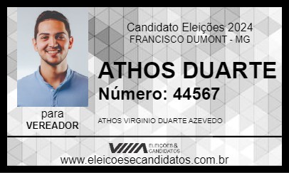 Candidato ATHOS DUARTE 2024 - FRANCISCO DUMONT - Eleições