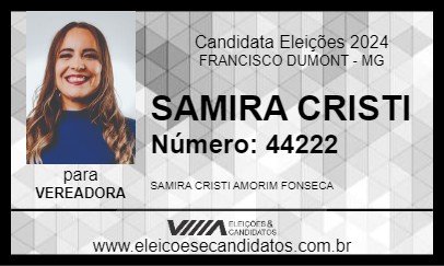 Candidato SAMIRA CRISTI 2024 - FRANCISCO DUMONT - Eleições