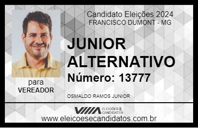 Candidato JUNIOR ALTERNATIVO 2024 - FRANCISCO DUMONT - Eleições