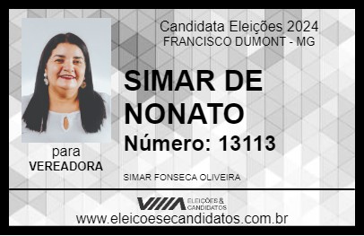 Candidato SIMAR DE NONATO 2024 - FRANCISCO DUMONT - Eleições