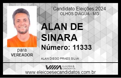 Candidato ALAN DE SINARA 2024 - OLHOS D\ÁGUA - Eleições